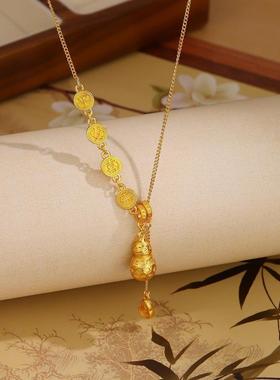 葫芦流苏项链女国风新中式平安