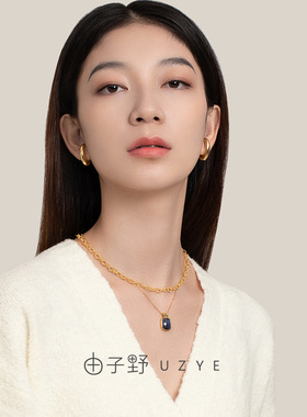 简约高级感925银镀白金苏打项链