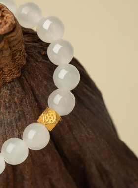 由子野天然和田玉白戒指92