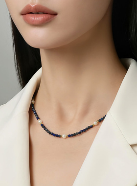 一撇一捺YPYN山岚项链蓝色国潮新中式颈饰复古优雅商场同款