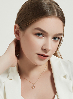 一撇一捺925银女猫眼石项链