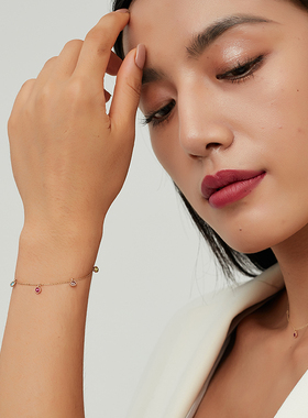 五彩职场14k金微奢一撇一捺饰品