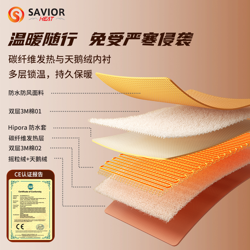 心之礼加热手套新款蓝牙开关冬季滑雪户外骑行发热防风防水暖手宝