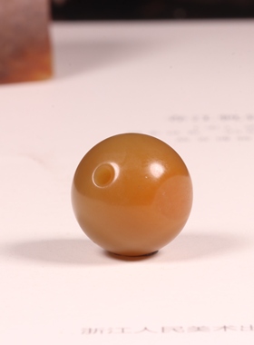 新疆和田玉籽料黄沁单珠手链