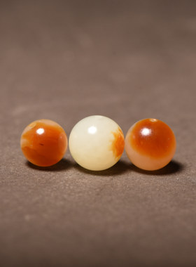 圆珠散珠手串和田玉黄沁珠宝玉石