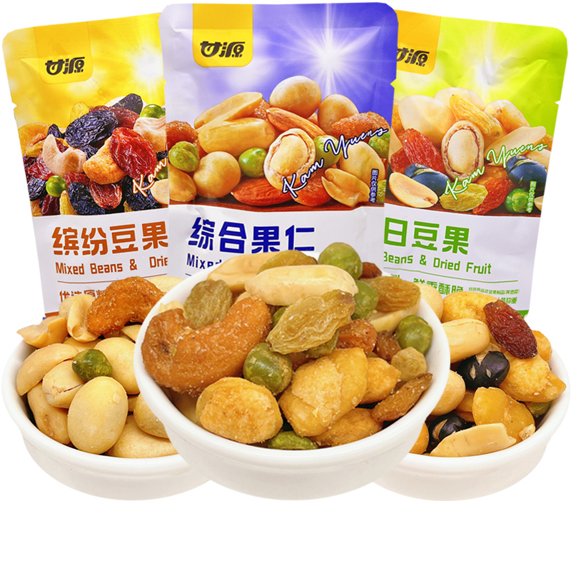 甘源缤纷每日豆果综合果仁花生休闲食品零食小吃坚果炒货年货散装 - 图3