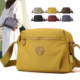 New single shoulder crossbody bag, multi-layered women's casual canvas bag, nylon cloth, versatile mobile phone bag, daily commuter shoulder bag
