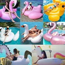 Spot original large firebird inflatable sitting on water unicorn big white goose swimming ring floating platoon