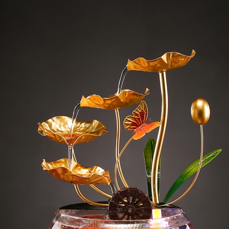 风水轮招财流水装饰现代创意轻奢铁艺客厅办公室家居开业礼品配件,淘宝优惠券,粉丝福利购,淘宝优惠卷