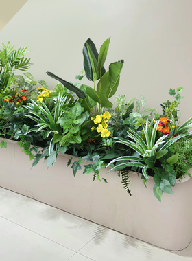 野花餐厅摆放植物花卉栅栏绿植