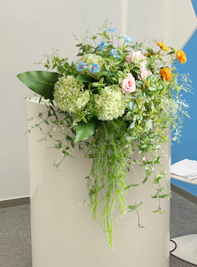 野花仿真花艺讲台植物挂花森系