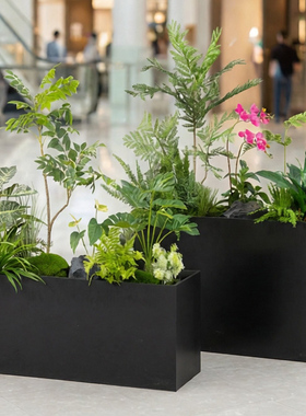 高级感仿生绿植商场展厅花箱花艺