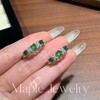 Maple new Chinese style natural blue water jade ring for women 925 sterling silver temperament cool high-end ring gift