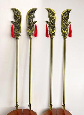 电镀关公大刀实心合金1米青龙刀舞台表演道具杂技大关刀金属兵器