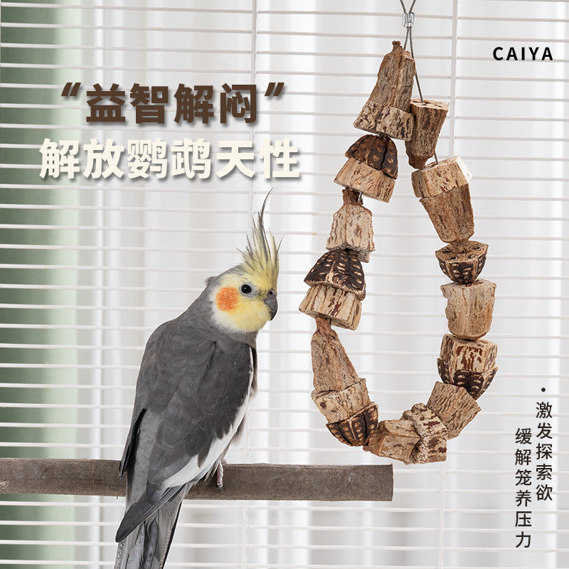 鹦鹉玩具啃咬挂串训练磨牙解闷自嗨牡丹玄风专用天然干果小鸟玩具,淘宝优惠券,粉丝福利购,淘宝优惠卷