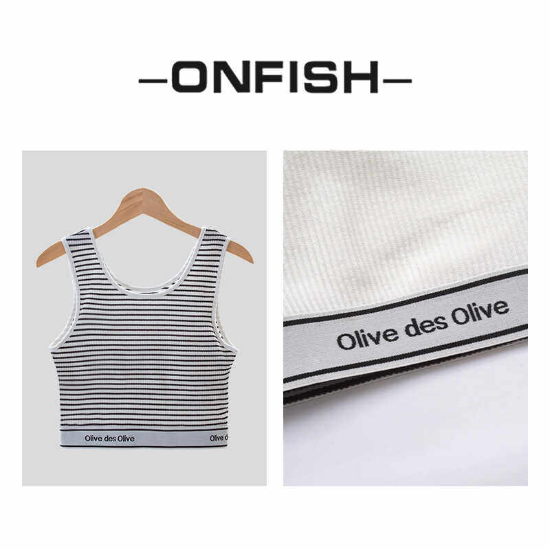 2024春夏原单olive运动美背简约百搭柔软针织背心无痕显瘦FL820