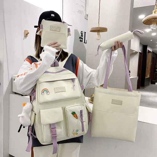 Ранец, сумка через плечо, милый вместительный и большой рюкзак, в корейском стиле, для средней школы