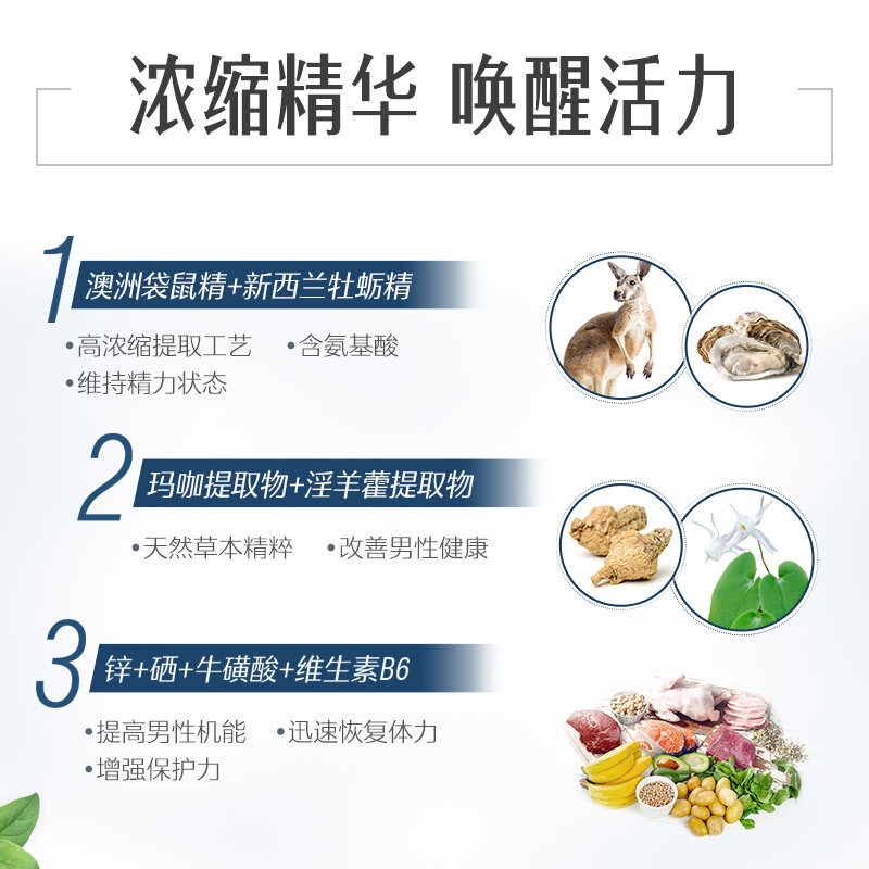 swisse雄风片淫羊藿锌片男性胶囊 PICKINGPACKING海外玛咖提取物