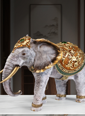 全铜大象摆件客厅酒柜电视柜