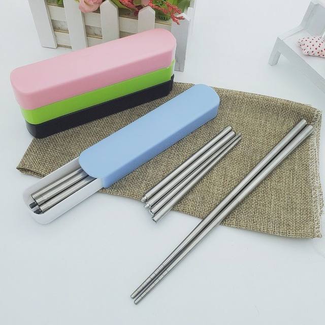 Chopsticks telescopic chopsticks portable detachable boxed stainless steel