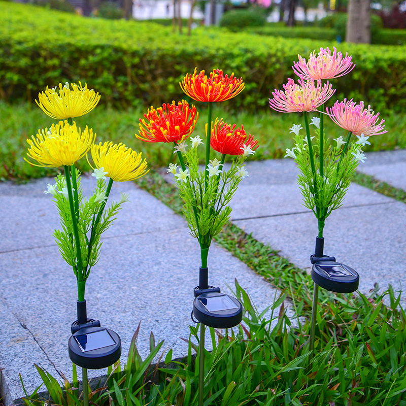 太阳能花灯户外庭院灯小区花园氛围景观装饰灯院子防水地插草坪灯 - 图1