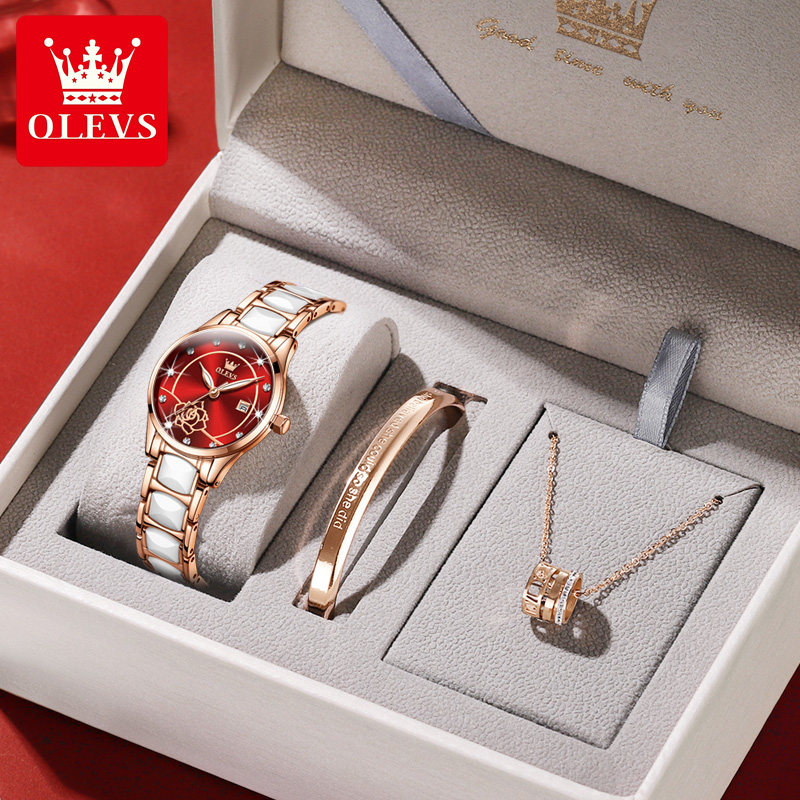 ins风气质陶瓷防水表 奥乐司国产腕表