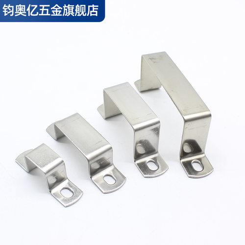 不锈钢304方管卡方形直角支架u型管卡方抱箍几字型卡扣方型骑马卡 - 图1