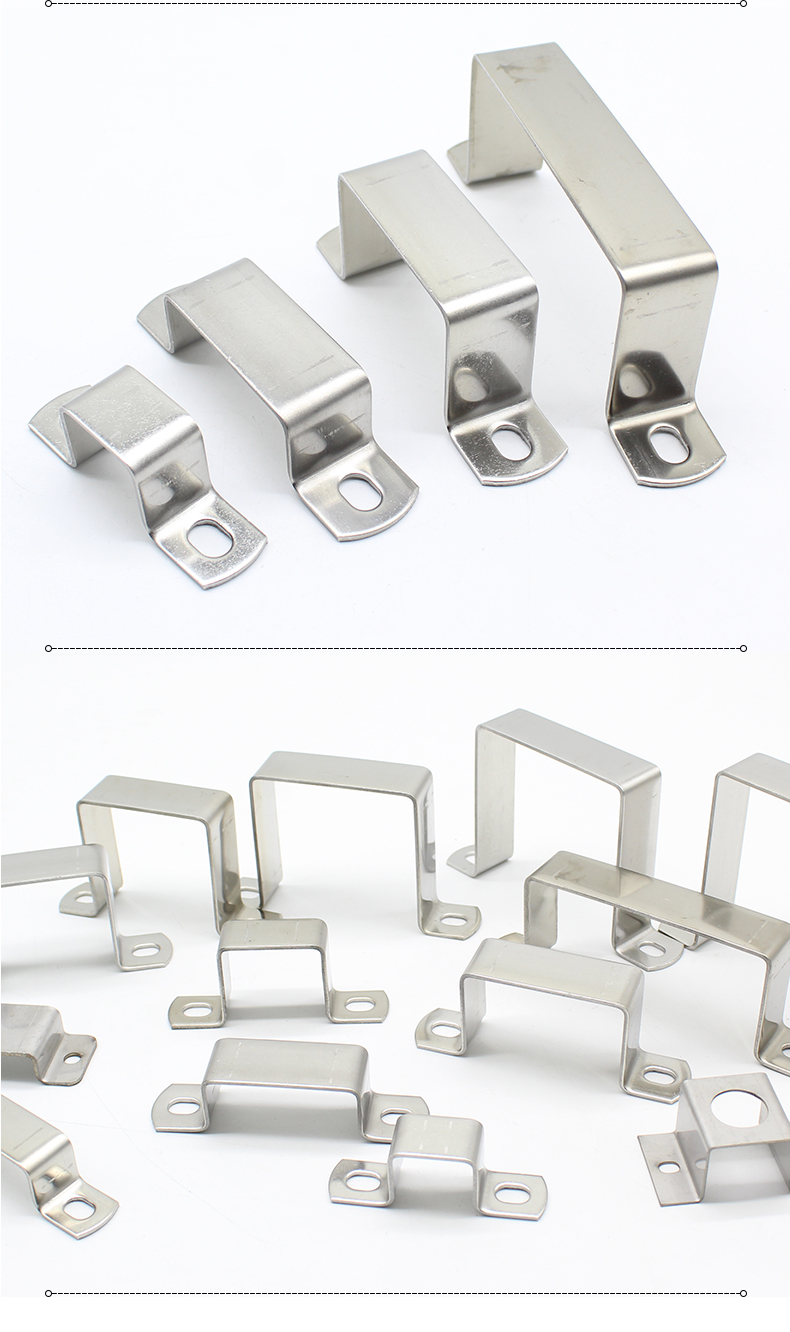 不锈钢304方管卡方形直角支架u型管卡方抱箍几字型卡扣方型骑马卡