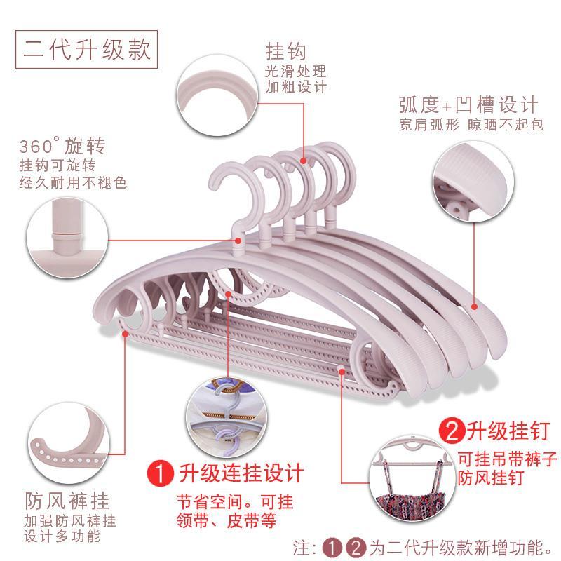 宽子肩衣架无痕防肩防滑加厚加粗家角用衣挂默认3VMI晾衣撑晒衣服 - 图0