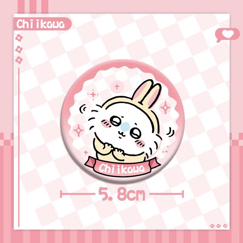 吉伊卡哇chiikawa乌萨奇闪光吧唧徽章胸针别针同人谷子卡自制周边 - 图1