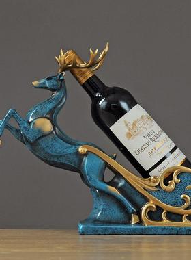 欧式创意红酒架摆件简约现代客厅电视柜酒柜装饰品餐厅柜台工艺品