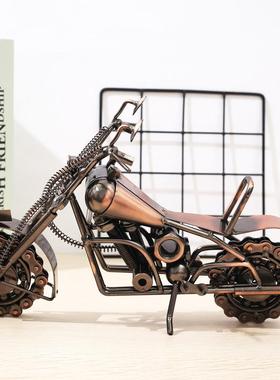 新款特大号铁艺摩托车模型旅游景区纪念品工艺品摆件T629