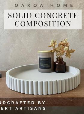 新品圆形装饰托盘客厅造型咖啡桌收纳和控制台摆件家居装饰品