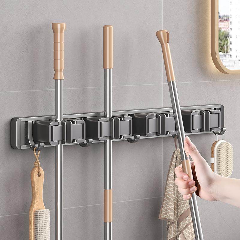 壁挂拖把夹架免打孔挂钩阳台浴室卫生间卡扣固定扫把置物收纳挂架,淘宝优惠券,粉丝福利购,淘宝优惠卷