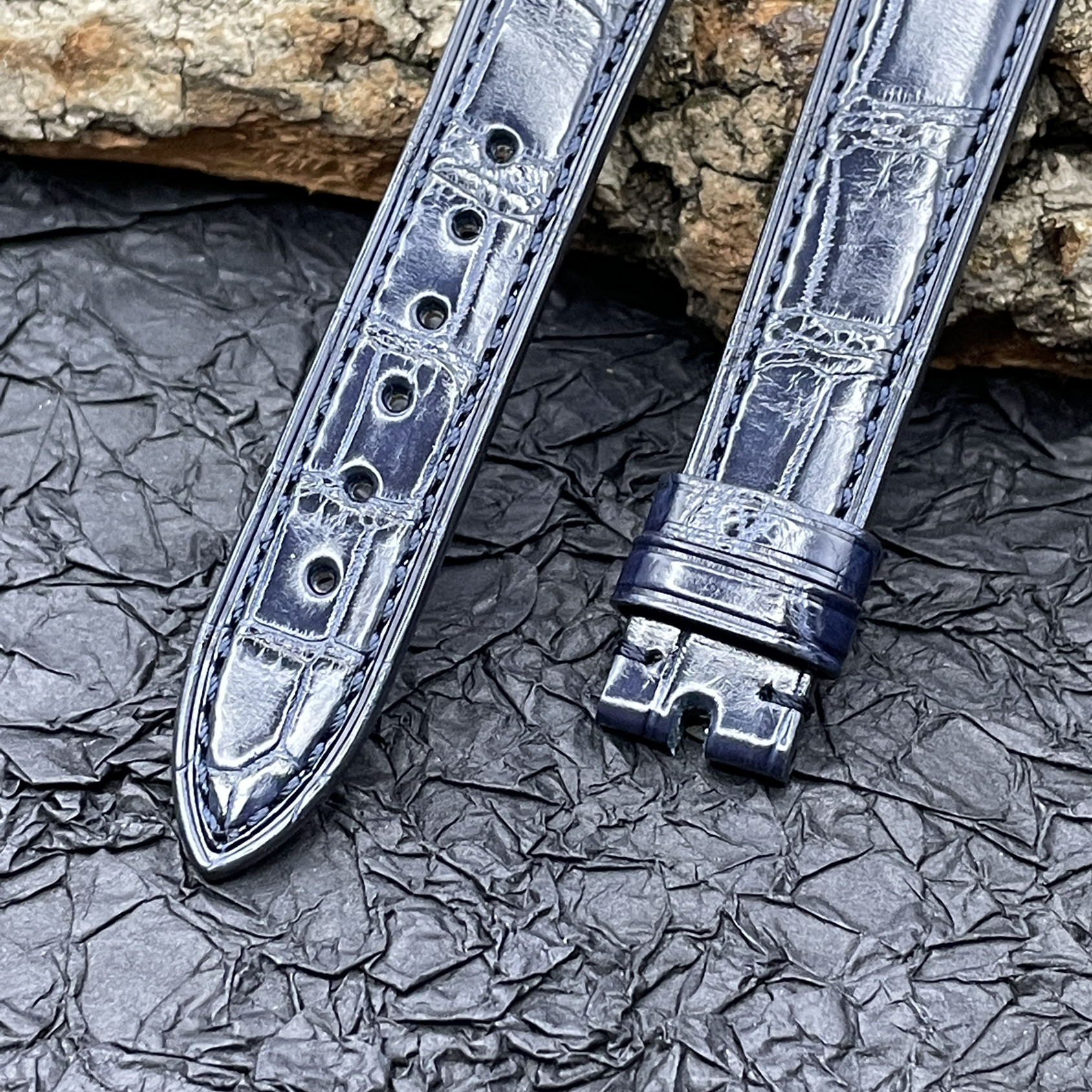 梦诗纯适配肖邦萧邦系列鳄鱼皮表带 梦诗纯手表配件