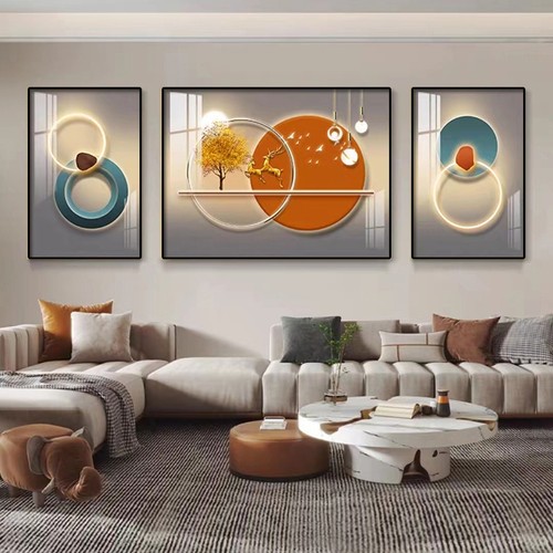 高级感轻奢客厅装饰画抽象大气沙发背景墙三联画现代简约时尚挂画 - 图2