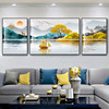 Combined crystal porcelain and diamond Chinese style living room decorative painting