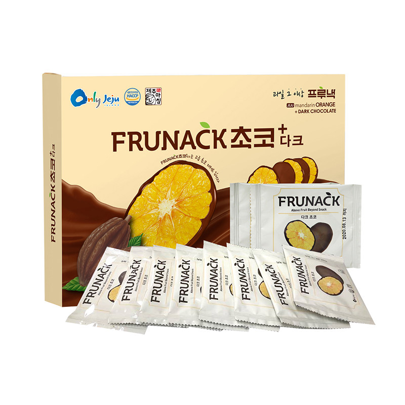 韩国进口frunack酸甜橘子片巧克力 frunack白巧克力