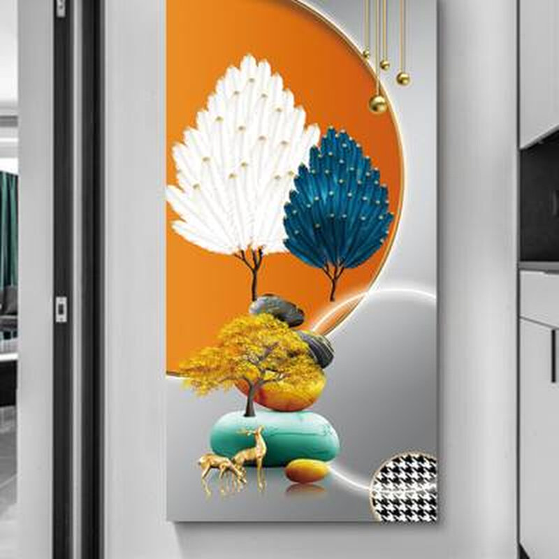 入户墙纸玄关装饰自粘壁画过道走廊墙面画背景墙墙画客厅纸,淘宝优惠券,粉丝福利购,淘宝优惠卷