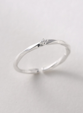 925银镶钻莫比乌斯开口尾戒女