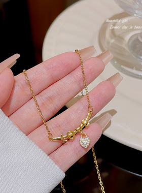 热销配饰气质轻奢锁骨链设计感小众吊坠时尚个性双鱼尾项链饰品女