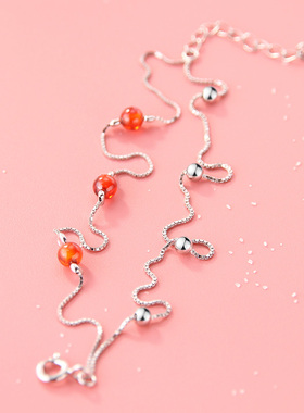 s925纯银手链女双层日系甜美ins