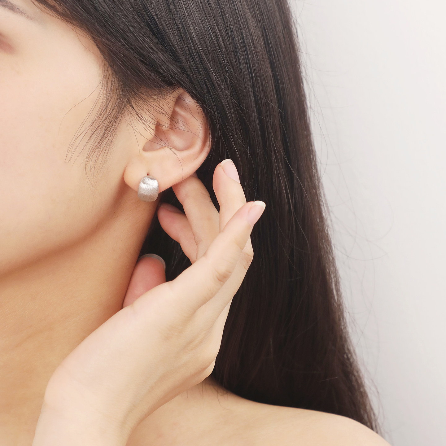 abyb雾感银环925银哑光拉丝耳环简约耳钉小众耳饰礼物,淘宝优惠券,粉丝福利购,淘宝优惠卷