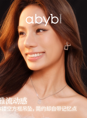 abyb项链mini艺术框锁骨链经典百搭轻奢小众生日礼物银项链配饰