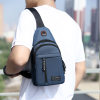 Chest bag men's backpack 2024 new nylon canvas chest bag casual sports travel chest bag one-shoulder crossbody bag