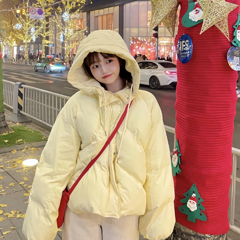 棉服女短款面包服2021年新款冬季加厚韩版宽松棉袄超厚棉衣外套潮