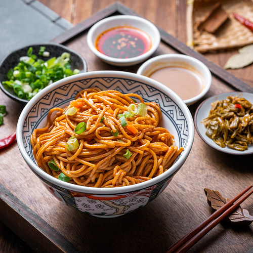 美玉武汉热干面湖北特产碱水面干拌面含酱料包独立包装185g*5袋 - 图0