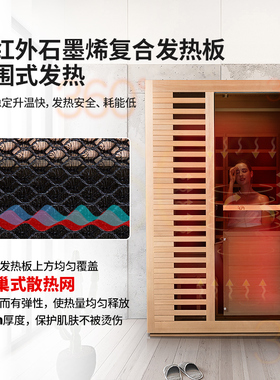桑乐金桑拿房 家用 汗蒸房实木远红外线光波理疗房全息能量养生房