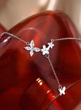 锁骨链项链锁骨链蝴蝶小众