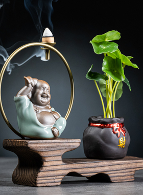 小和尚禅意办公室客厅书桌面